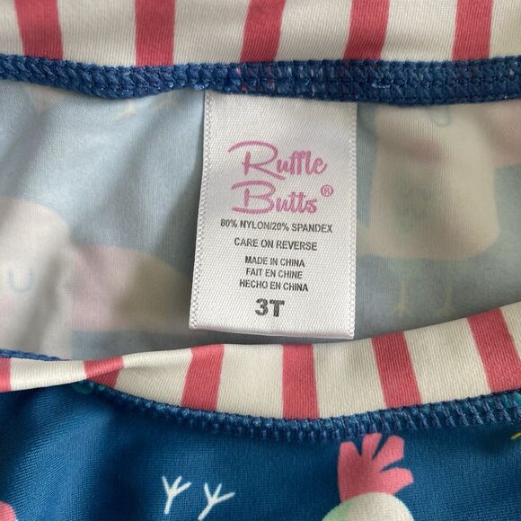 Ruffle Butts You're The Tweetest Long Sleeve Rash Guard Bikini Set Size 3T - Picture 9 of 9